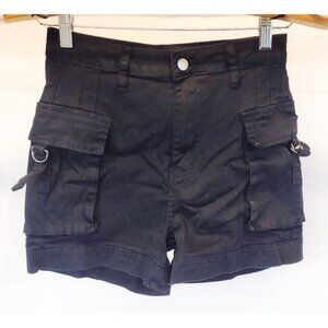 American Bazi Los Angeles Black Utility Cargo Shorts Medium